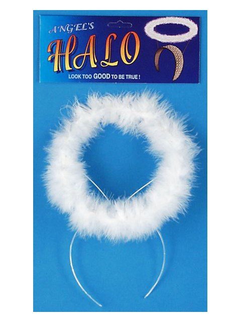 White Marabou Halo - SKU:53319 - UPC:721773533198 - Party Expo