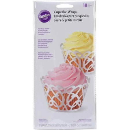 White Pearl Swirl Cupcake Wrap - SKU:CKDBWS - UPC:070896501820 - Party Expo