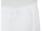 White Plastic Table Skirt - SKU:010047C - UPC:073525026084 - Party Expo