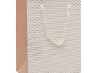 White & Rose Gold Metallic Dots Euro Tote Giftbag - SKU: - UPC:244766401934 - Party Expo