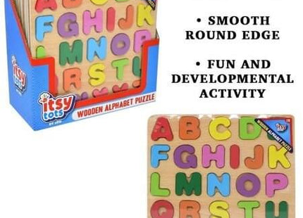 Wooden Alphabet Puzzle for Children - SKU:MA632A - UPC:678634865953 - Party Expo