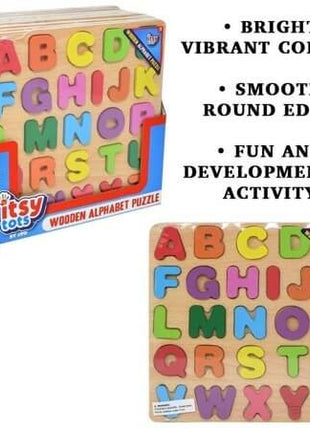 Wooden Alphabet Puzzle for Children - SKU:MA632A - UPC:678634865953 - Party Expo