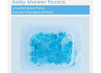 Baby Shower - 1" Mini Plastic Blue Crystal Pacifier - SKU:13641 - UPC:011179136414 - Party Expo