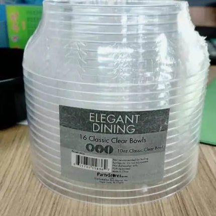 10 oz. Classic Clear Bowl - 16 count - Party Expo