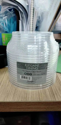 10 oz. Classic Clear Bowl - 16 count - Party Expo
