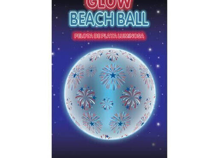 10" Patriotic Glow Beach Ball - SKU:3900049 - UPC:013051812850 - Party Expo