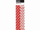10 Ruby Red Paper Straws - SKU:62082 - UPC:011179620821 - Party Expo
