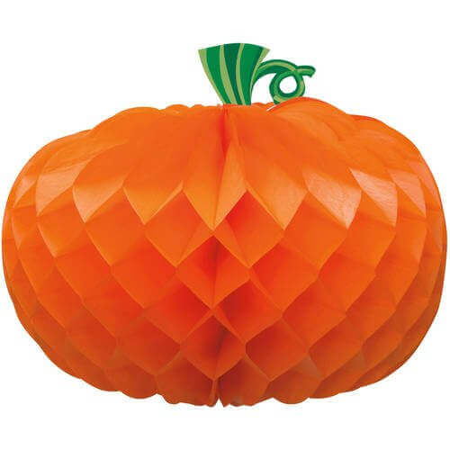 10.75" Pumpkin Halloween Centerpiece Decoration - Orange - SKU:634842 - UPC:011179634842 - Party Expo