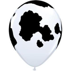 11" Holstein Cow Print Latex Balloons (25ct) - SKU:74644 - UPC:708450904229 - Party Expo