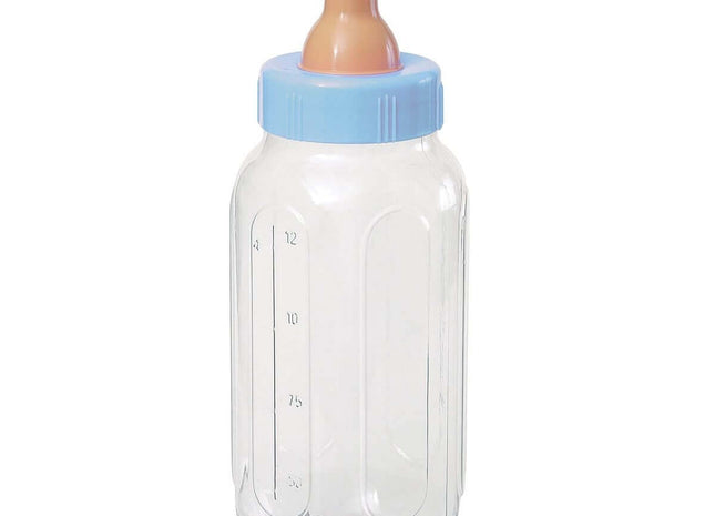 11" Plastic Baby Bottle Bank - Blue - SKU:95956W - UPC:011179959563 - Party Expo