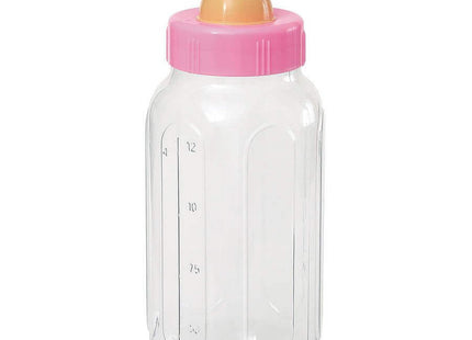 11" Plastic Baby Bottle Bank - Pink - SKU:95957W - UPC:011179959570 - Party Expo