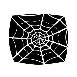 11" Spider Web Halloween Square Snack Paper Bowl - Black - SKU:63515 - UPC:011179635153 - Party Expo