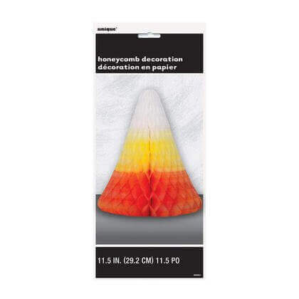 11.5" Halloween Honeycomb Candy Corn Centerpiece - SKU:63481 - UPC:011179634811 - Party Expo