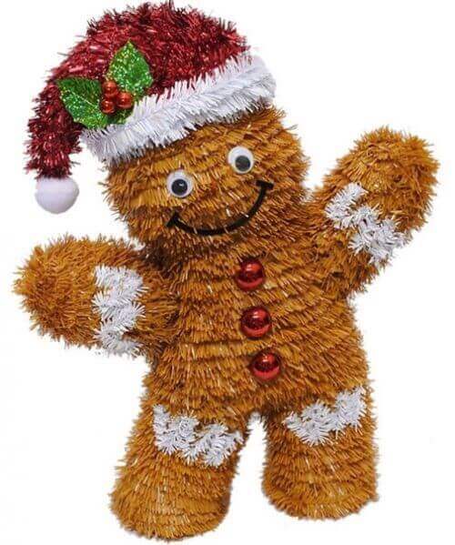 12" 3D Gingerbread Man - SKU:3D-GBR - UPC:032887310200 - Party Expo