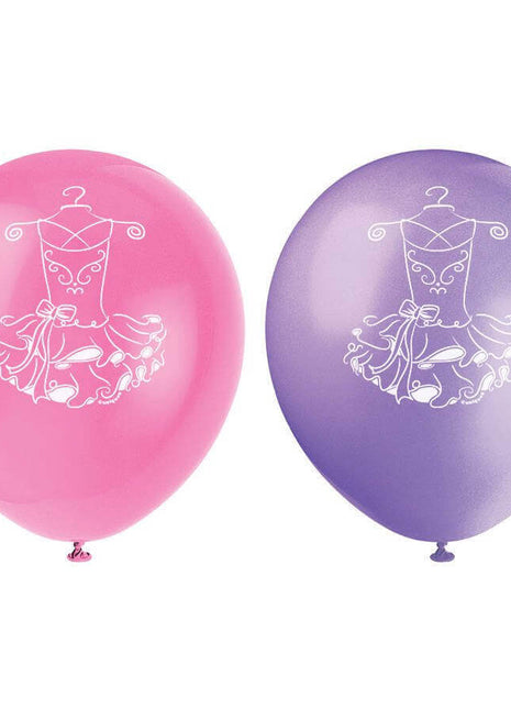 12" Ballerina Latex Balloons - Pink (8ct) - SKU:49495 - UPC:011179494958 - Party Expo