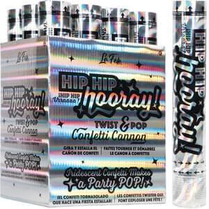 12" Celebration Cannon Iridescent Confetti (1 each) - SKU:PE-00528 - UPC:099996006745 - Party Expo