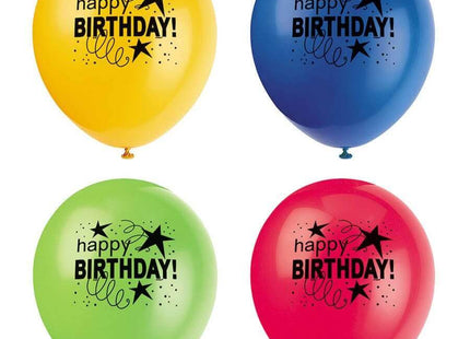 12" Cosmic Birthday Latex Balloons (8ct) - SKU:40245 - UPC:011179402458 - Party Expo