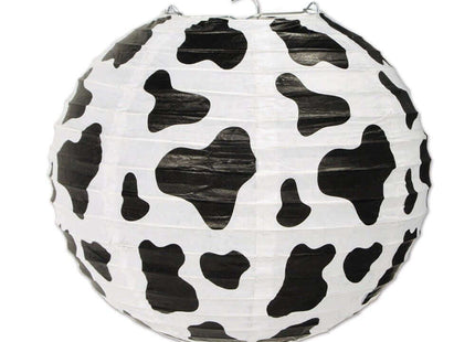 12" Cow Print Paper Lanterns (3 pc) - SKU:032467 - UPC:677545158307 - Party Expo