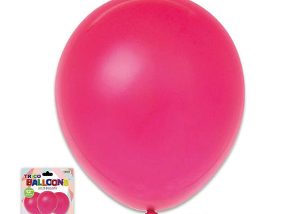 12" Fuchsia Latex Balloon - 10 count - SKU:BP2080-FU - UPC:00810057951527 - Party Expo