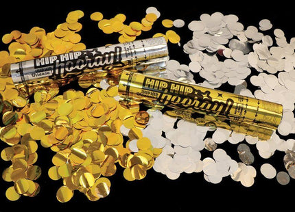 12" Gold Confetti Celebration Cannon (1 each) - SKU:PE-00540 - UPC:262169520335 - Party Expo