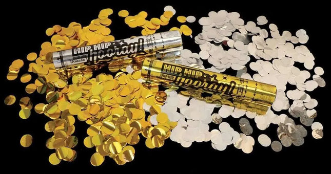 12" Gold Confetti Celebration Cannon (1 each) Party Expo  