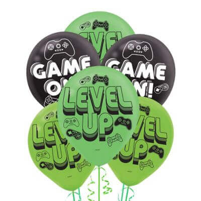 12" Level Up Latex Balloons - SKU:112948 - UPC:192937110881 - Party Expo