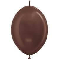 12" Metallic Chocolate Brown Link-O- Loon 50 count - SKU:B5-4096 - UPC:030625540964 - Party Expo