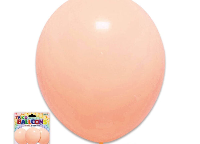 12" Peach Latex Balloon - 10 count - SKU:BP2401 - UPC:00810057951848 - Party Expo