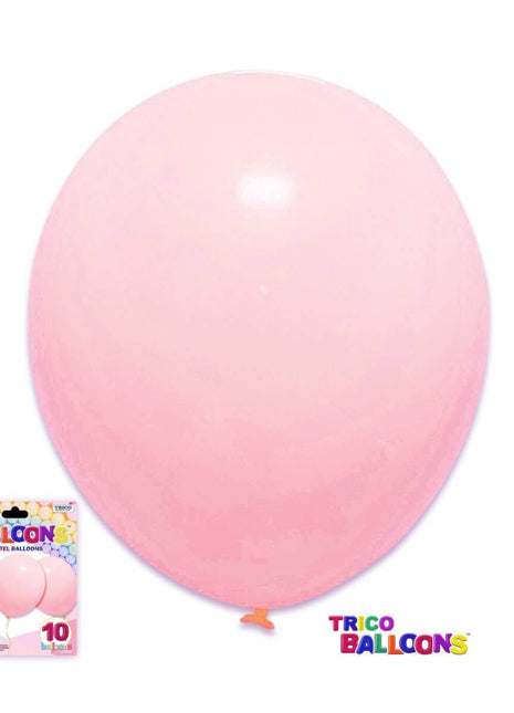 12" Pink Latex Balloon - 10 count - SKU:BP2080P - UPC:00810057951596 - Party Expo