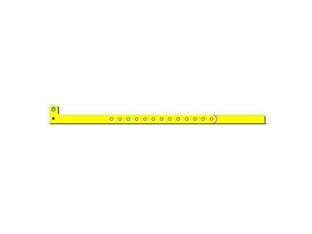 1/2" Plastic Wristbands - Yellow (100ct) - SKU:30919 - UPC:708450531029 - Party Expo