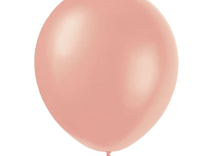 12" Rosegold Pearlized Latex Balloons (8ct) - SKU:54585 - UPC:011179545858 - Party Expo