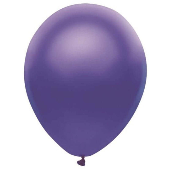 12" Satin Purple Pearlized Latex Balloons (10ct) - SKU:72109 - UPC:071444721097 - Party Expo