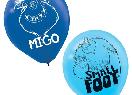 12" Small Foot Latex Balloons (6ct) - SKU:112091 - UPC:013051839932 - Party Expo
