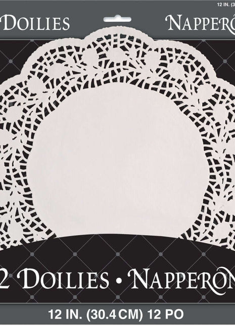 12" White Paper Doilies - SKU:6806 - UPC:011179068067 - Party Expo