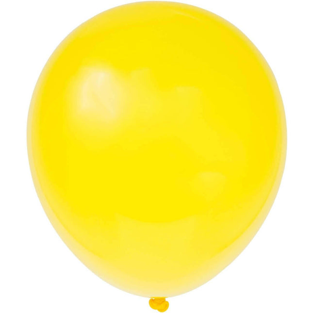 12" Yellow Latex Balloons (10ct) - SKU:54507 - UPC:011179545070 - Party Expo