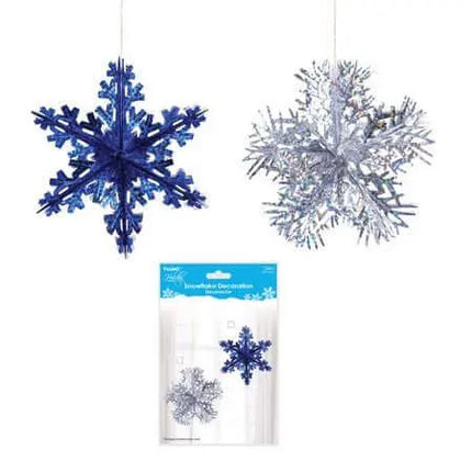 12" 3D Hologram Hanging Snowflake Party Expo  