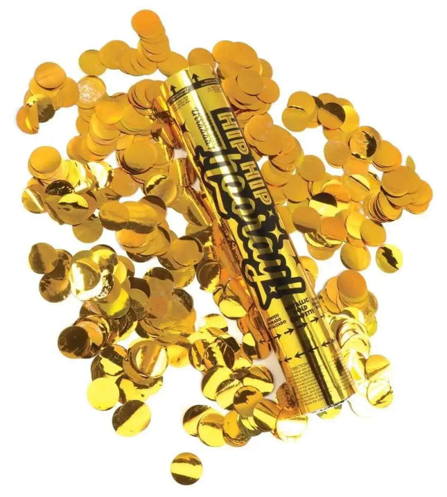 12" Gold Confetti Celebration Cannon (1 each) Party Expo  