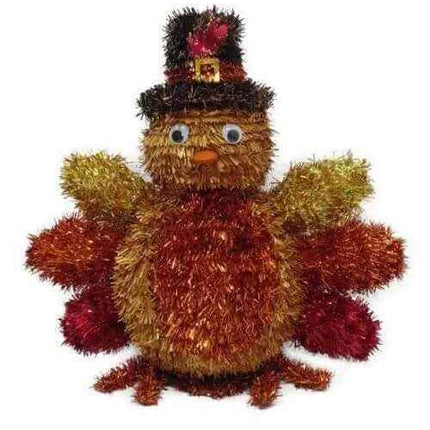12" Tinsel 3D Standing Turkey Party Expo  