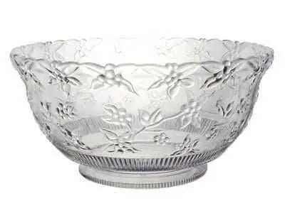 12qt Embossed Clear Punch Bowl (1ct) - Party Expo