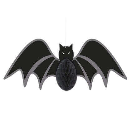 14" Bat Halloween Hanging Decoration - SKU:63479 - UPC:011179634798 - Party Expo