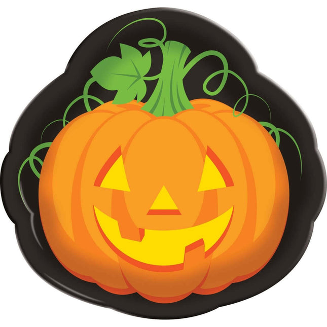 14" Halloween Pumpkin Serving Tray - SKU:324370 - UPC:039938414641 - Party Expo