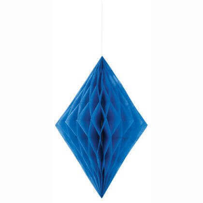14" Paper Diamond Decoration - Royal Blue - SKU:62987 - UPC:011179629879 - Party Expo