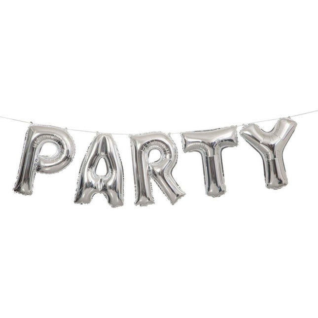 14" Party Mylar Balloon - Silver (Air Filled) - SKU:53681 - UPC:011179536818 - Party Expo