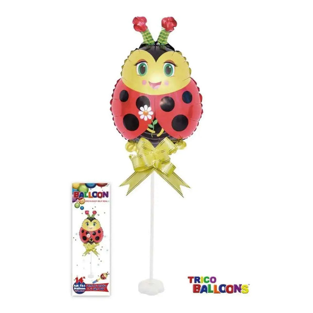 14" Ladybug Mylar Balloon Centerpiece with Stand Party Expo  
