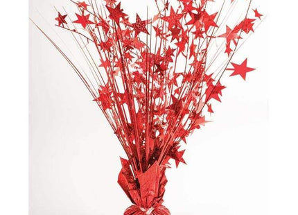 15" Balloon Weight Centerpiece Red Holographic - SKU:F97931 - UPC:749567979311 - Party Expo