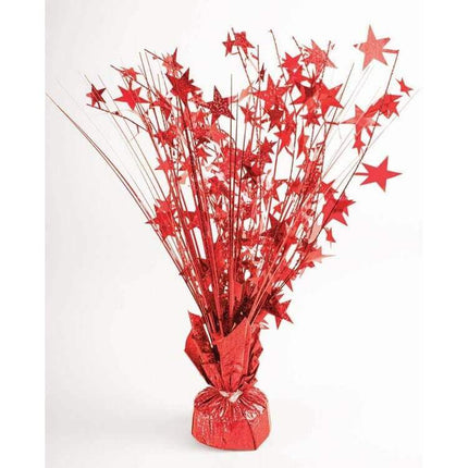 15" Balloon Weight Centerpiece Red Holographic - SKU:F97931 - UPC:749567979311 - Party Expo