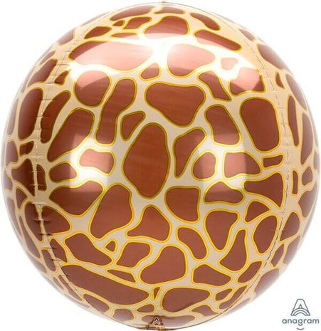 15" Giraffe Orbz Balloon - SKU:104699 - UPC:026635421089 - Party Expo