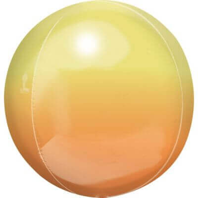 15" Yellow & Orange Ombre Orbz Balloon - SKU:97060 - UPC:026635398480 - Party Expo