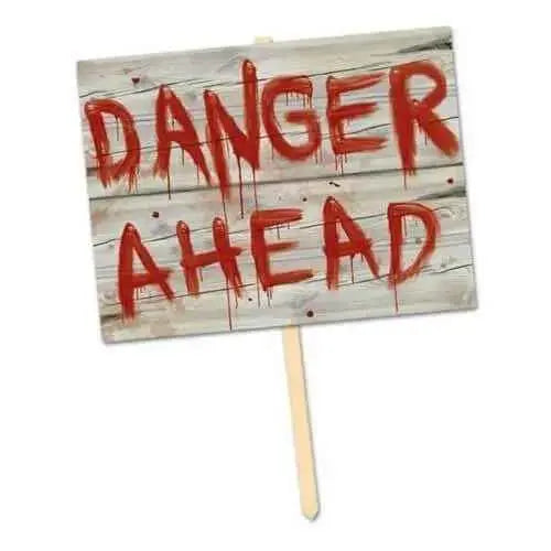 15" Plastic Danger Yard Sign Party Expo  