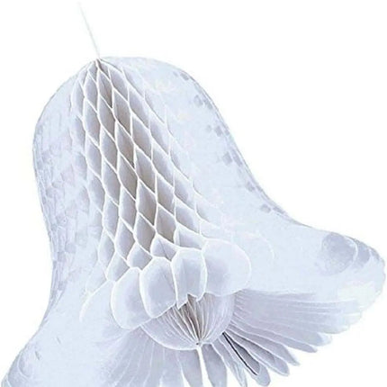 15" White Bridal Honeycomb Bells Party Expo  